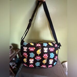 Joe Boxer Messenger/Laptop‎ Bag/Purse Owls Colorful Large Great Condition